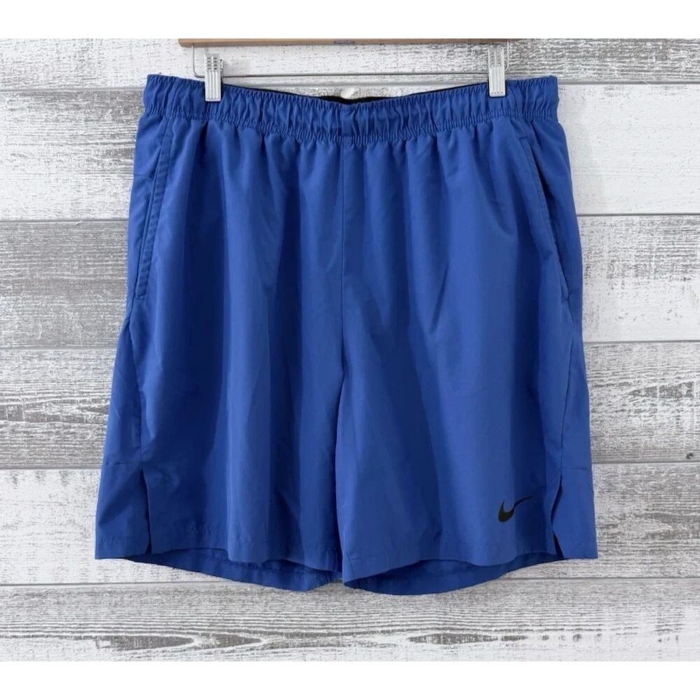 Nike Dri-Fit Athletic Shorts Men's 2XL Gym Running Lightweight Pockets Blue